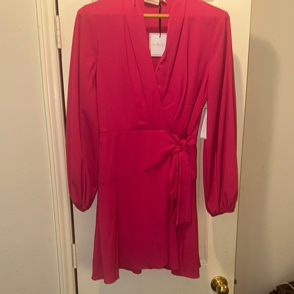 Elegant Pink Long Sleeve Dress